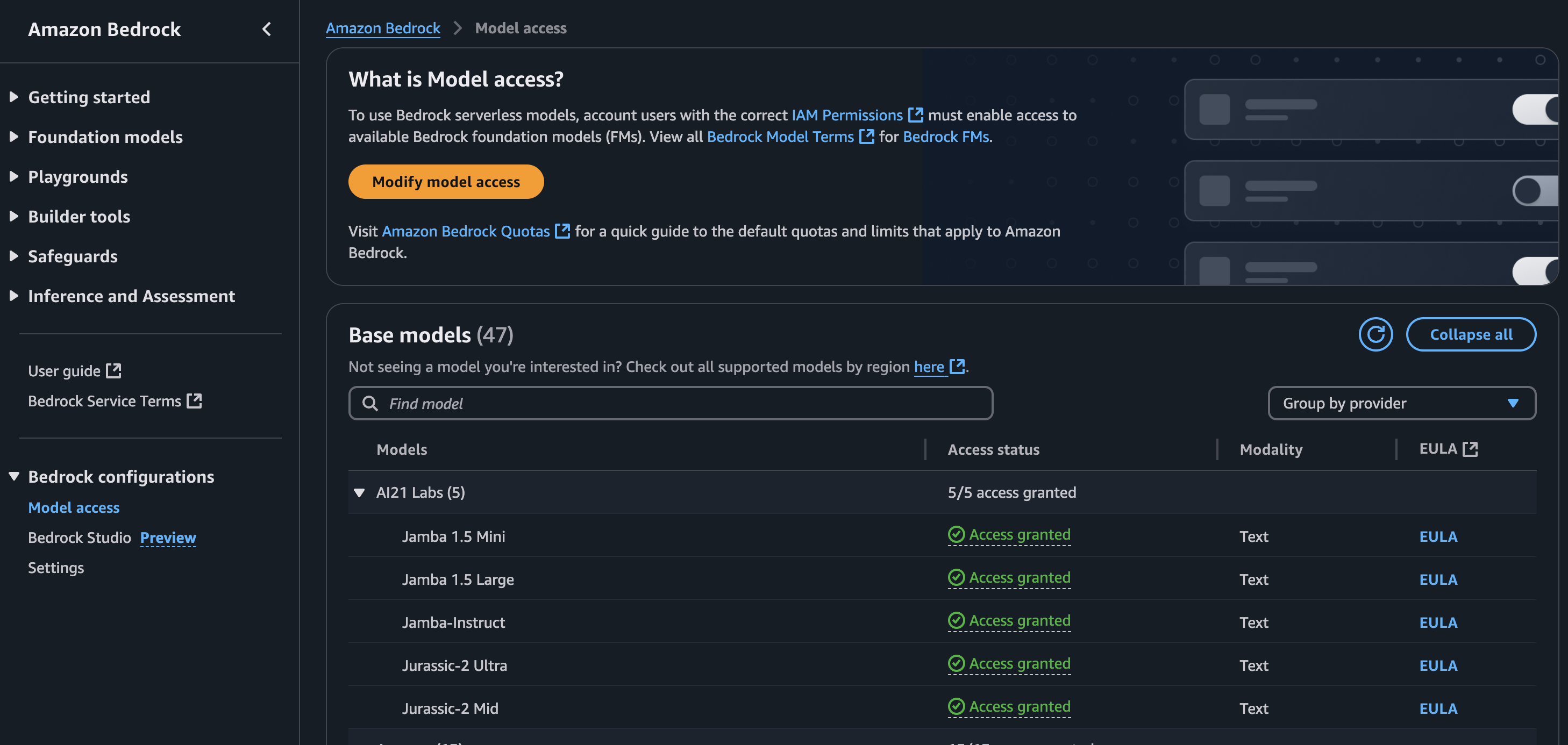 Amazon Bedrock Base Models